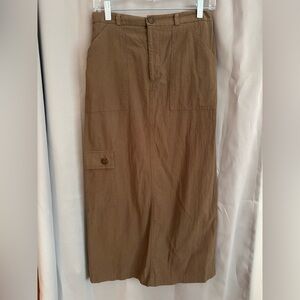 Kirious Los Angeles 100% Cotton Cargo Maxi Skirt- size Medium